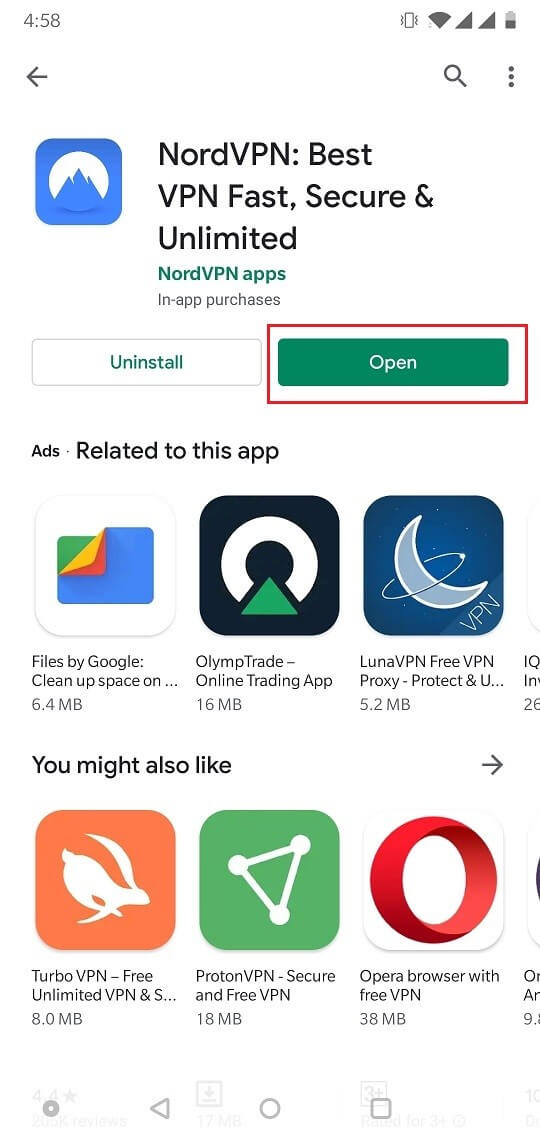 Open VPN to run on your device