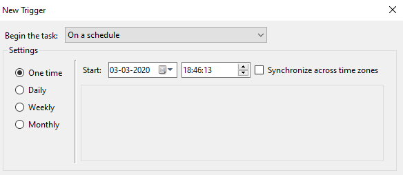 Schedule Windows Defender