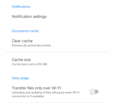 Transfer files only over Wi-Fi
