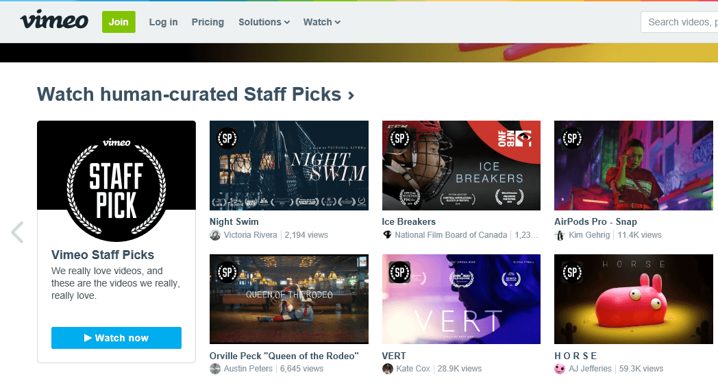 Vimeo - Putlocker Alternatives