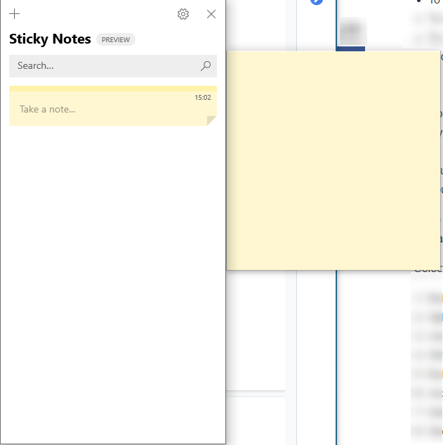 Windows Sticky Notes