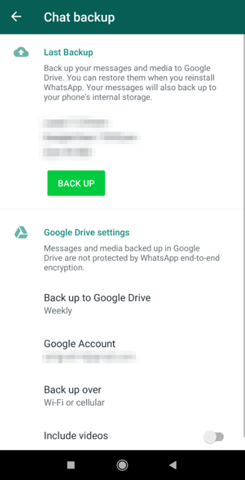 chat backup