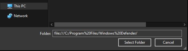 select to add Folder