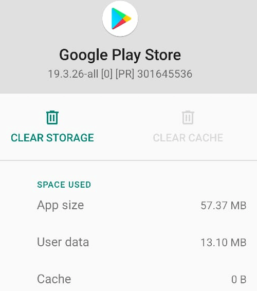 Clear Cache and Storage Data From Google Play Store App