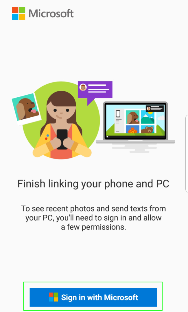 Sign in with Microsoft phone app