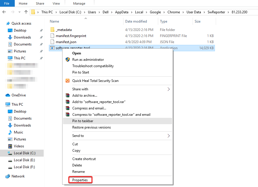 Disable The Chrome Software Reporter Tool