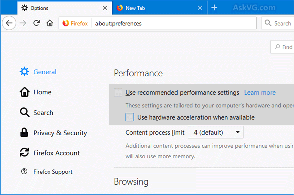 Enable Hardware Acceleration