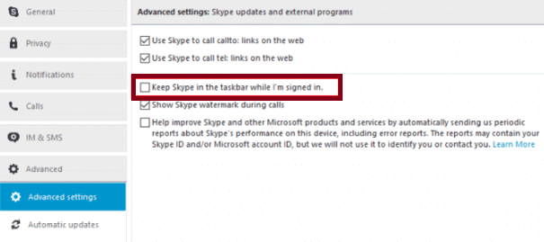 Keep Skype