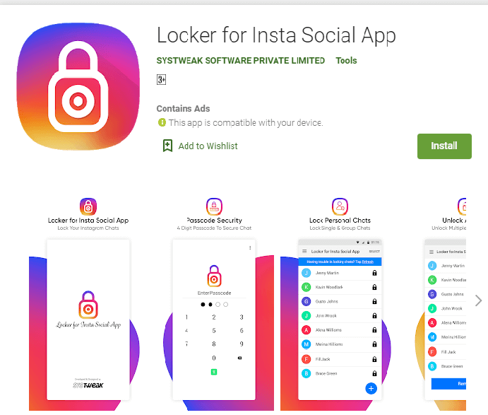 Locker for Insta social app