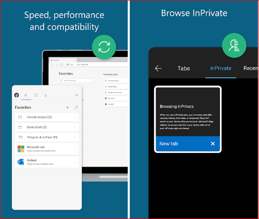 Microsoft Edge browser for android