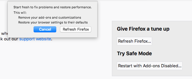 Refresh Firefox