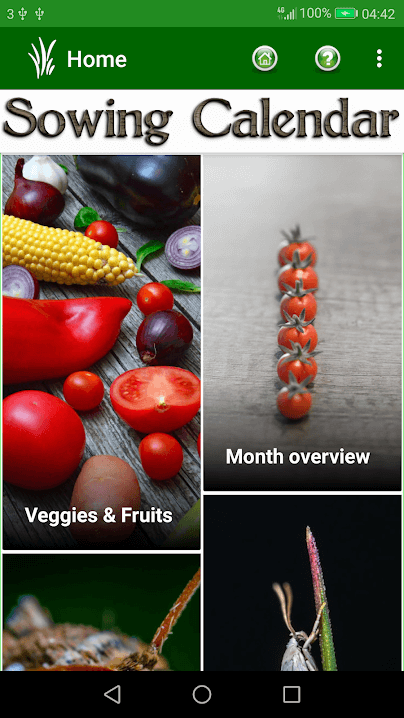 Sowing Calendar