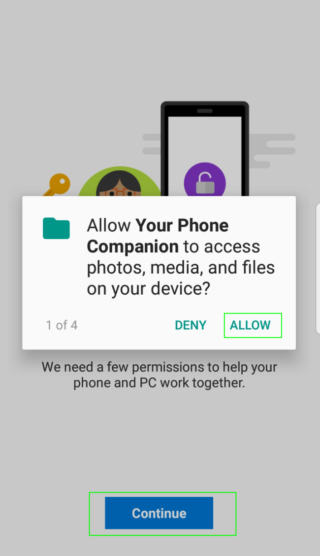 allow your phone app