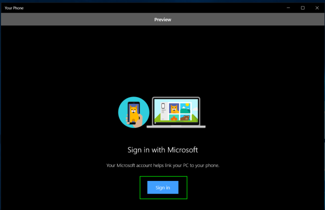sign in with microsoft phone app