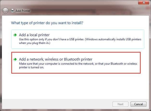 Add A printer Option