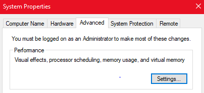 Advanced System Properties