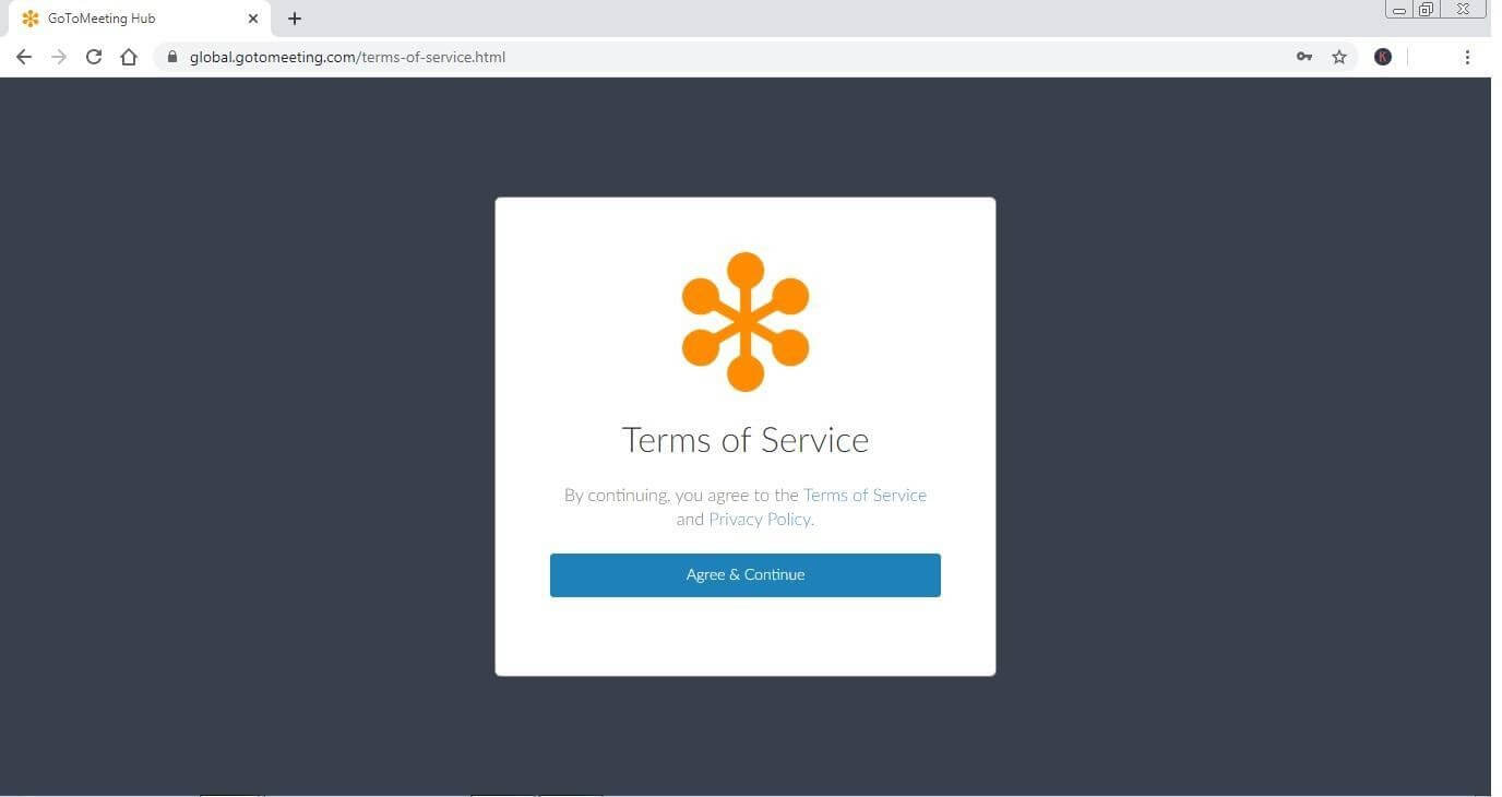 Agree to the terms and conditions
