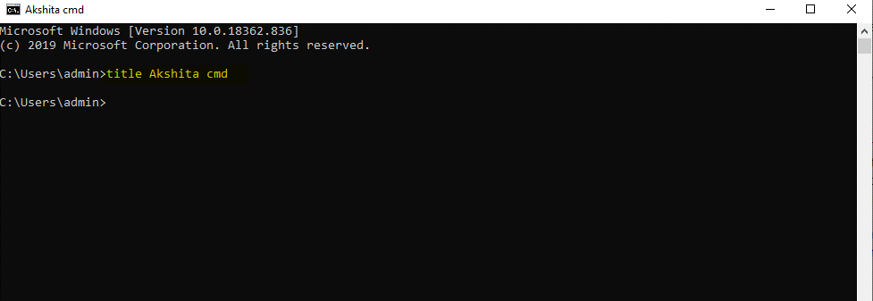 Change the title of command prompt windows