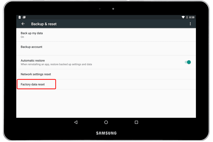 Factory Reset Android