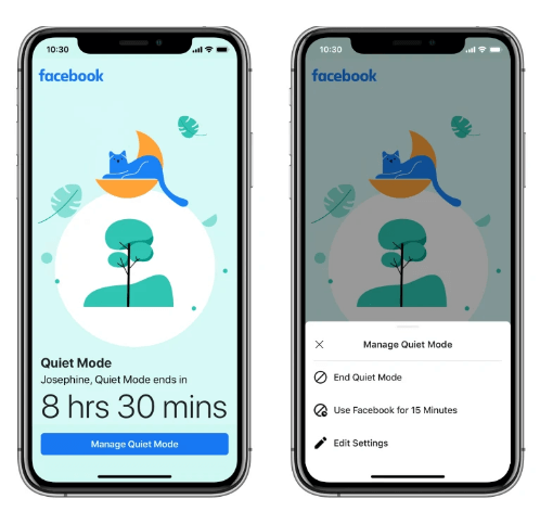 Manage Facebook Quite Mode