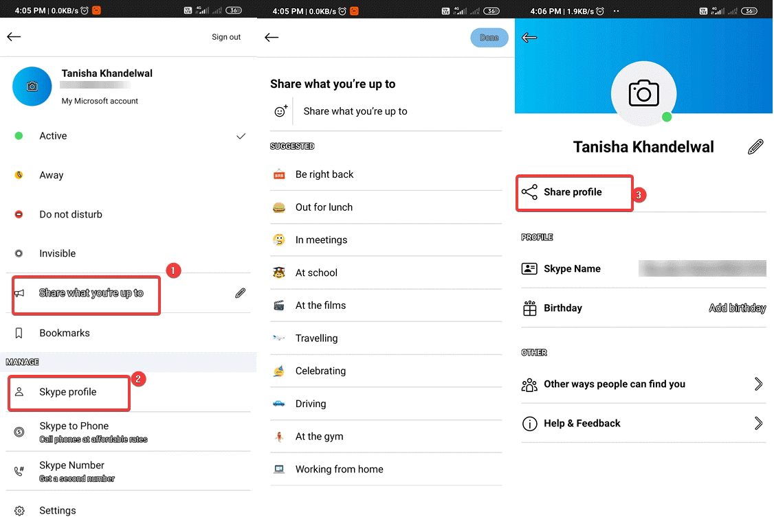 Manage Your Profile on Skype
