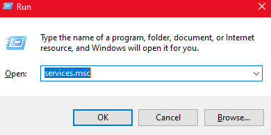 Run Services.msc