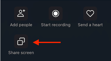Screen Share Button on iPhone