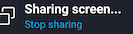 Stop Sharing is available on skype