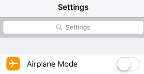 Turn off Airplane mode
