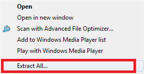 Unzip Files on Windows