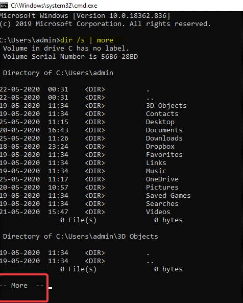 View Command Results