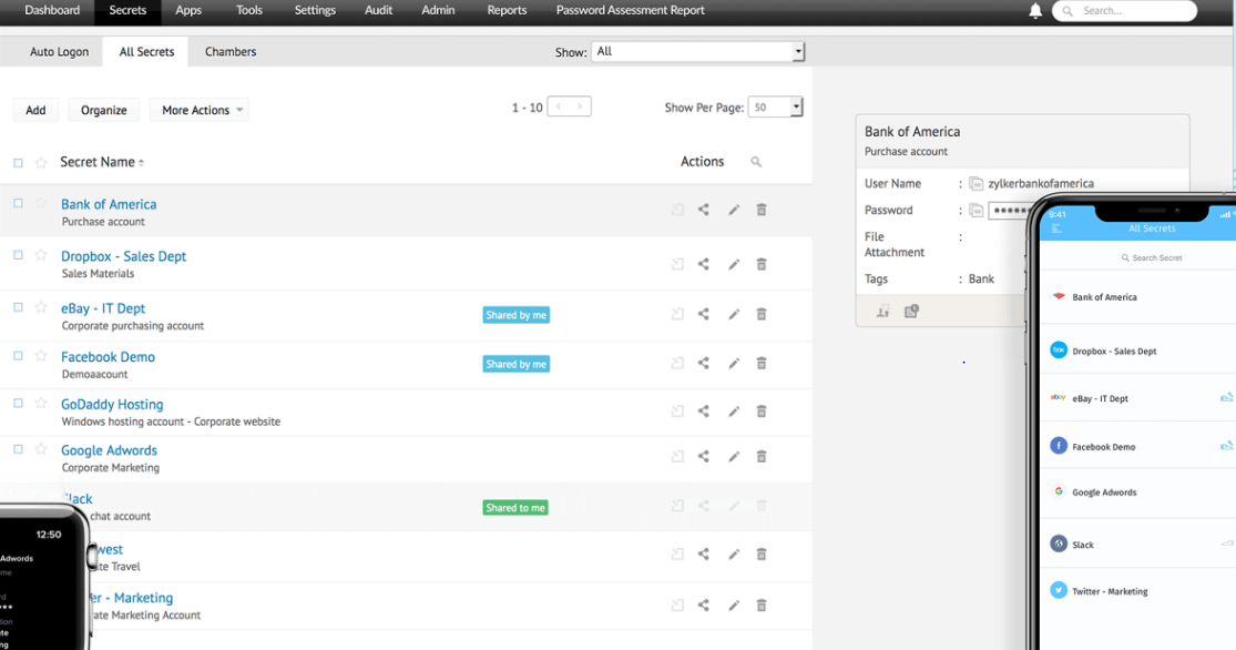 Zoho Vault - Password manager android app