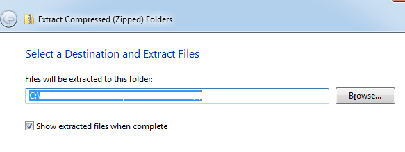 clicking on the Browse button