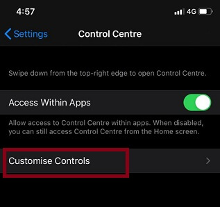 customize control 