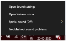 open sound setting