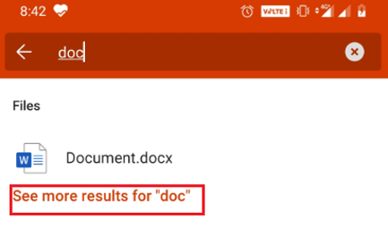 search ms office app