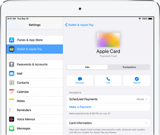 Apple Card on iPhone and iPad