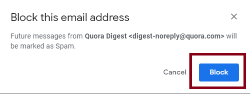 Block this Email address