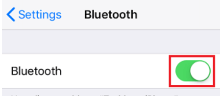 Bluetooth Enable Option