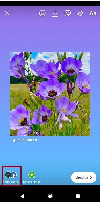 Click on Your Stories to Repost a story on Instagram