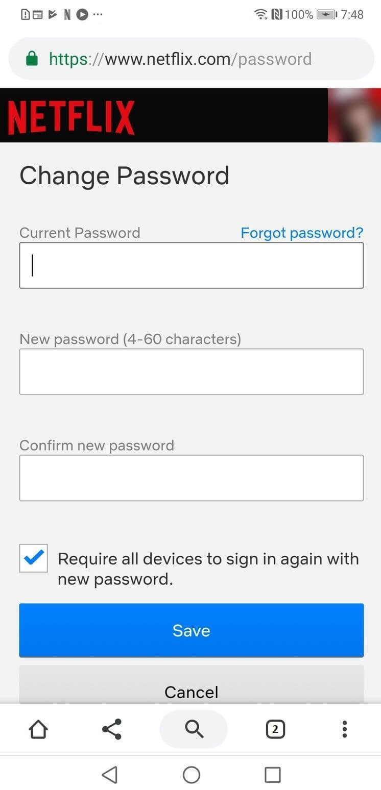 Confirmed New password