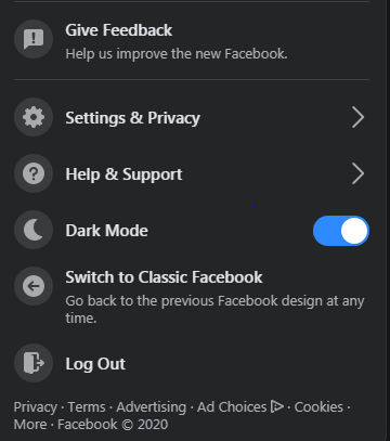 Dark mode