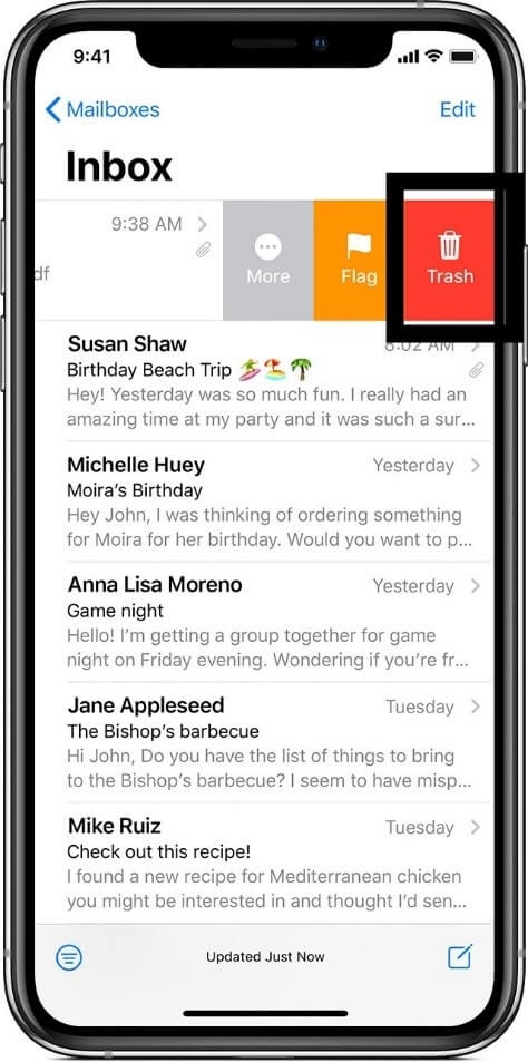 Delete An Email On iPhone