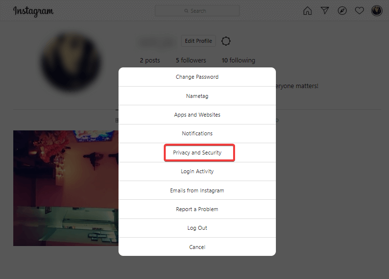 Download Your instagram Data