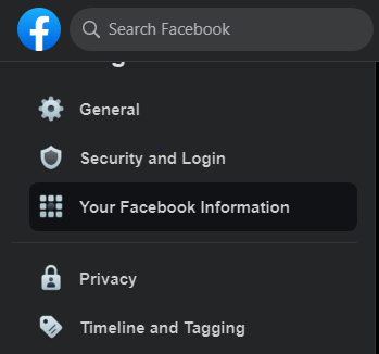 Facebook information