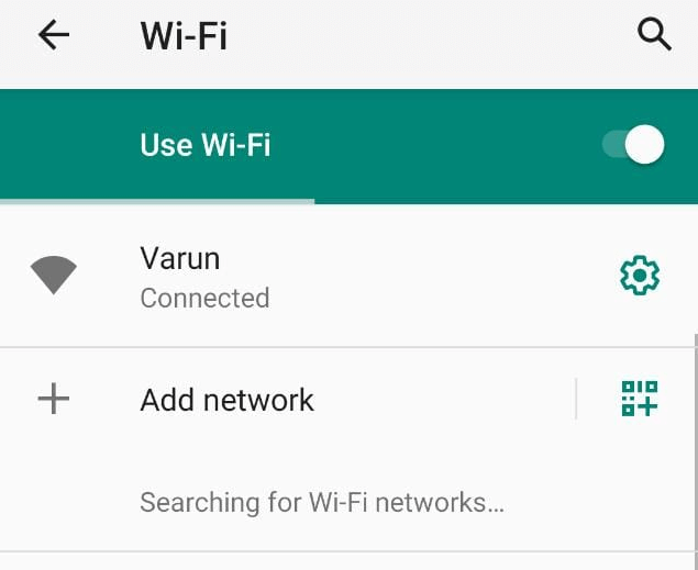 Network & internet option