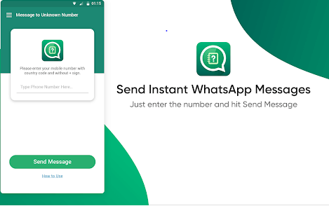 Send Instant Whatsapp Messages - Message to Unknown Number