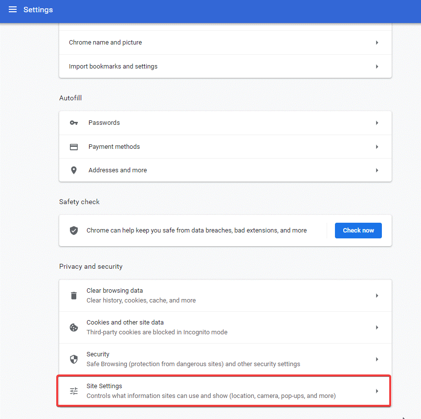 Turn on Javascript in Setting of browser
