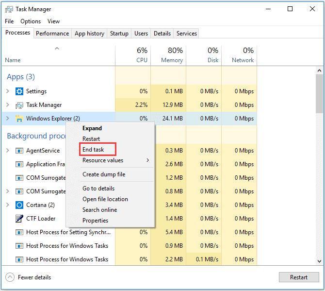 action center not working