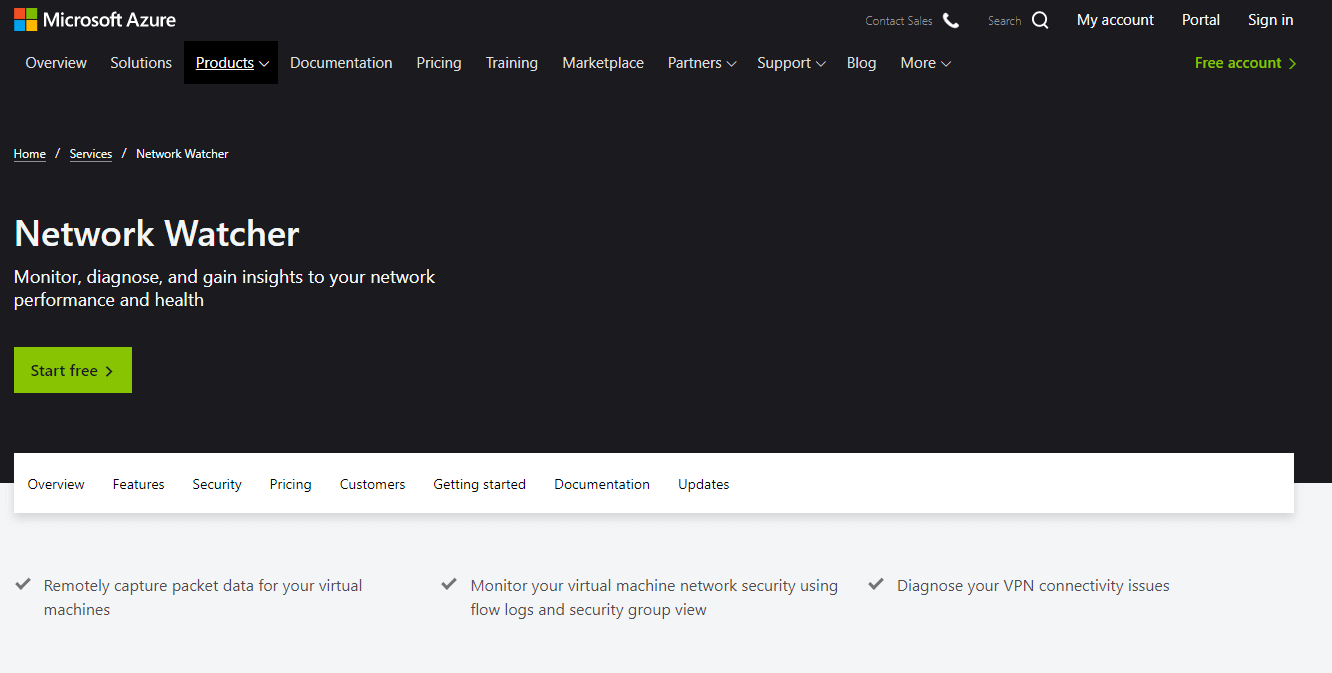 azure - Network Monitor Tool